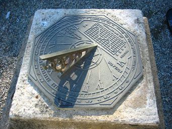 A brass sundial